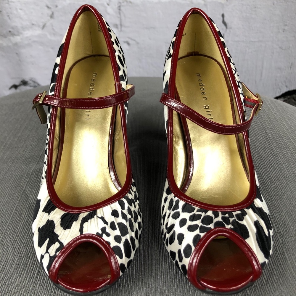 Madden Girl animal print open toe Mary Jane 7.5 - Picture 3 of 6
